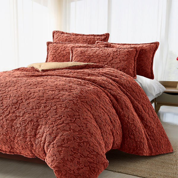 لحاف فرو وردات موديل 1604 | فاميلي بد