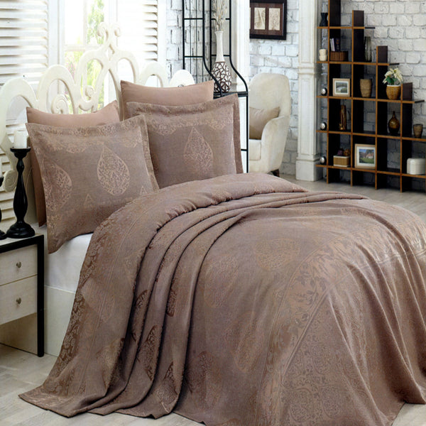  لحاف جاكار 3 قطع مقاس 240×240 سم موديل 404 | فاميلي بد