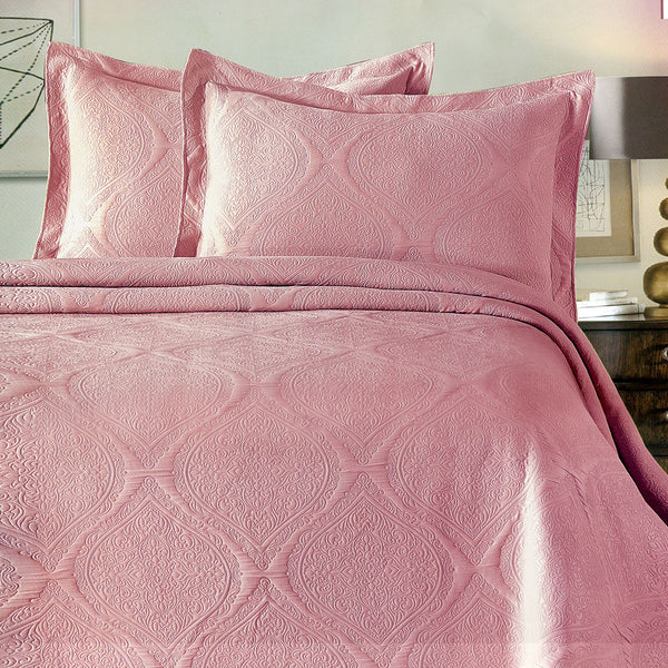 Coverlet Set Jacquard 3 pieces size 240 x 240 cm model 406 | Family Bed