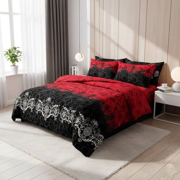 Quilt set satin cotton Model 4011 | Family Bed