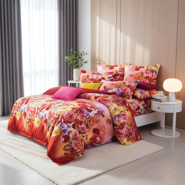 Bed sheet Set satin cotton Model 4019 | Family Bed