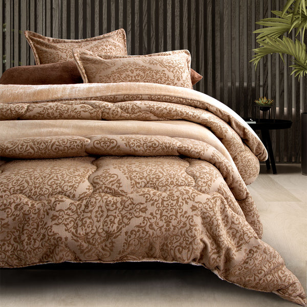 لحاف فرو جاكار 6 قطع مقاس 220×240 سم موديل 409 | فاميلي بد