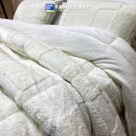  طقم لحاف فرو اسباني شطرنج اوف وايت موديل 2410 من فاميلي بد 