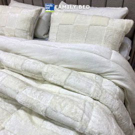  طقم لحاف فرو اسباني شطرنج اوف وايت موديل 2410 من فاميلي بد 
